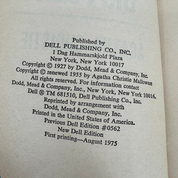VTG Agatha Christie The Big Four 1975 paperback New Dell Mystery Hercule Poirot - Picture 7 of 9
